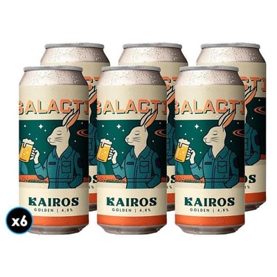 6x Cerveza Kairos Galactic Golden 473cc