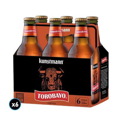 6x Cerveza Kunstmann Torobayo en Botella 330cc