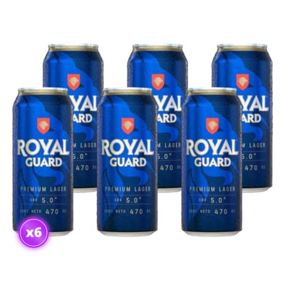 6x Cerveza Royal Guard - Lata - 470cc