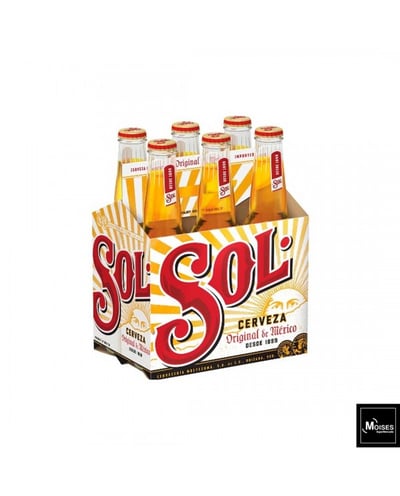 6x Cerveza Sol - Botellín 330cc