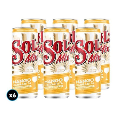 6x Cerveza Sol Mix Mango Margarita 350cc 4,2°alc.