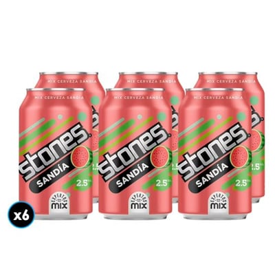 6x Cerveza Stones Sandía 350cc