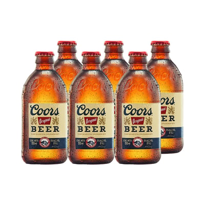 6x Cervezas Coors Original Botellín 355cc