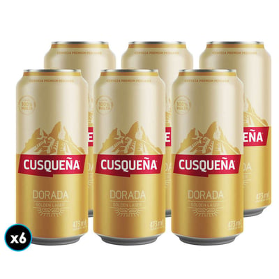 6x Cervezas Cusqueña Lata 473cc
