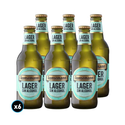 6x Cervezas Kunstmann Sin Alcohol en Botella 330cc