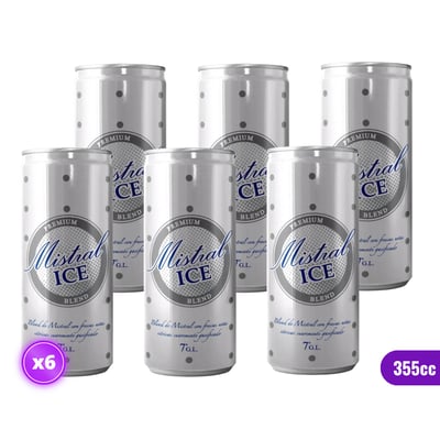 6x Cóctel Mistral Ice Blend Lata 7˚ - Lata 355cc
