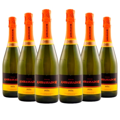 6x Espumante Ambassador - Piña 750ml