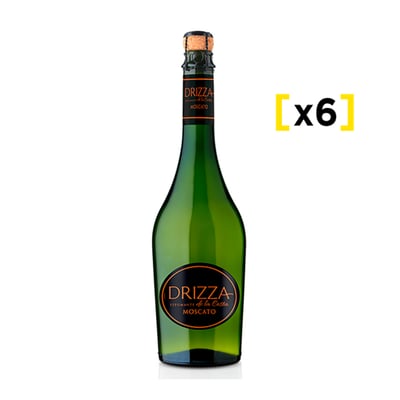 6x Espumante Drizza Moscato Botella 750cc