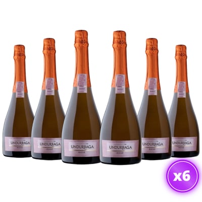 6x Espumante Undurraga Rosé 750ml