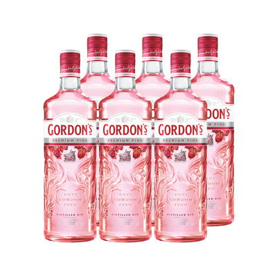 6x GIN GORDONS PINK 37,5° 700CC