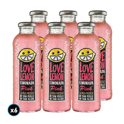 6x Jugo Limonada Love Lemon Pink 475cc
