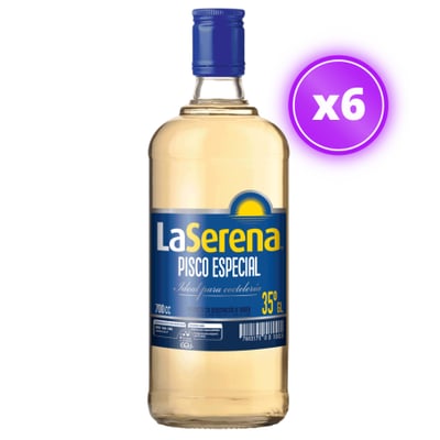 6x Pisco La Serena 35° - 700ml