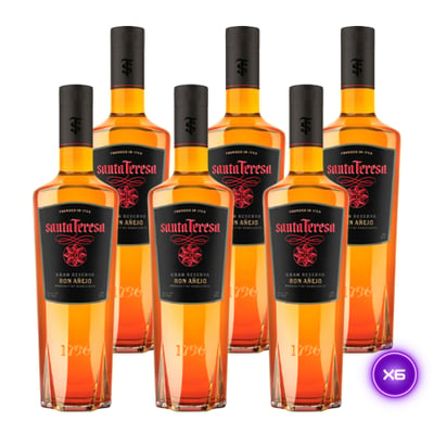 6x Ron Santa Teresa Gran Reserva - 750ml