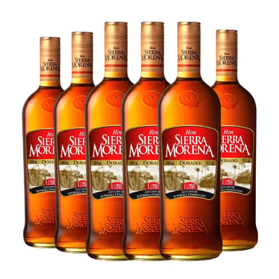 6x Ron Sierra Morena Dorado 37,5˚ - 1L