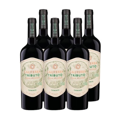 6x Vino Caliterra Tributo Gran Reserva Cepas 750cc