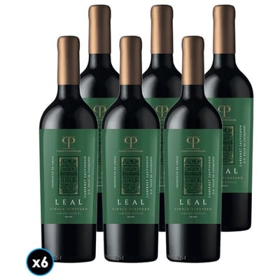 6x Vino Casas Patronales Leal Cabernet Sauvignon 750cc