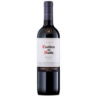 6x Vino Casillero del Diablo Reserva Merlot 750cc