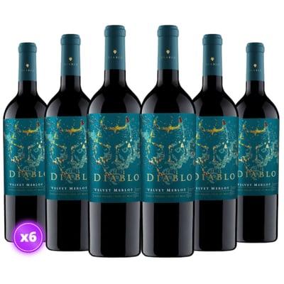 6x Vino Diablo Velvet - Merlot - 750ml