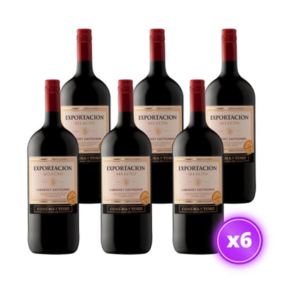 6x Vino Exportación Selecto - Cabernet Sauvignon Botellón 1.5L