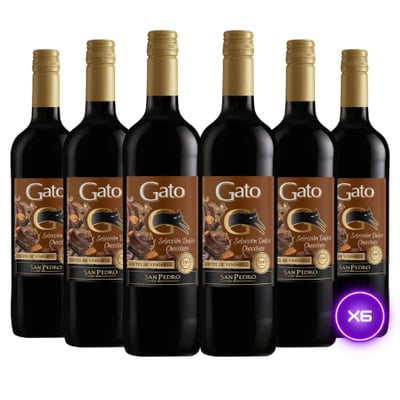6x Vino Gato Selección Dulce Chocolate - 750ml