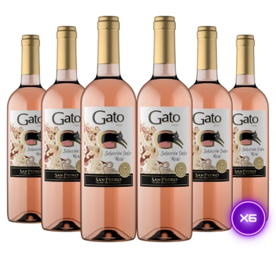 6x Vino Gato Selección Dulce Rosé - 750ml