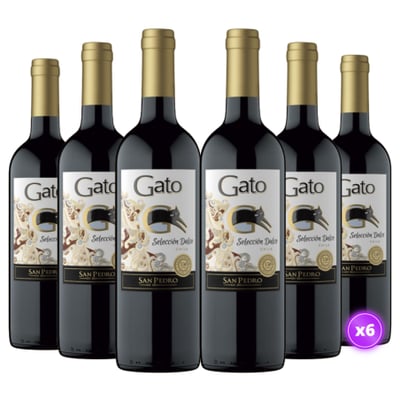 6x Vino Gato Selección Dulce Tinto - 700ml