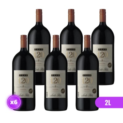 6x Vino Gran 120 Botellón - Carmenere - 2L