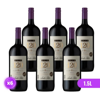 6x Vino Gran 120 Botellón - Merlot - 1.5L