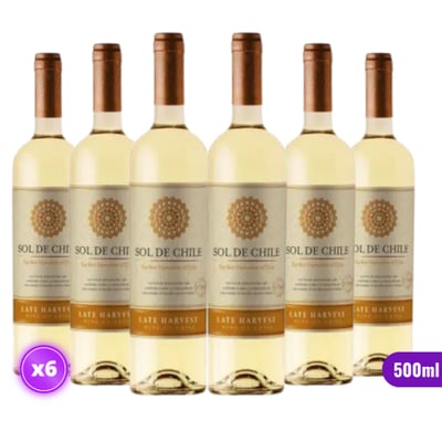 6x Vino Sol de Chile - Late Harvest - 500ml