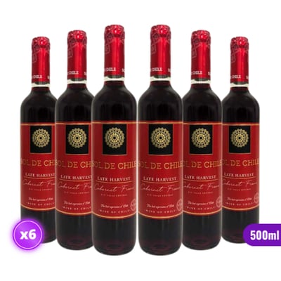6x Vino Sol de Chile - Late Harvest Tinto - 500ml