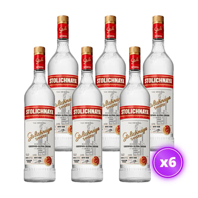 6x Vodka Stoli Original 40˚ - 750ml