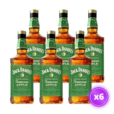 6x Whisky Jack Daniels Apple 750cc