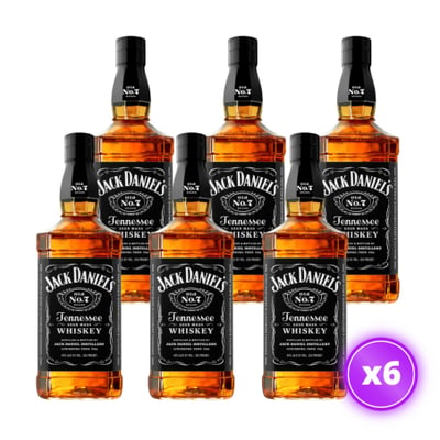 6x Whisky Jack Daniels N°7 - 750ml