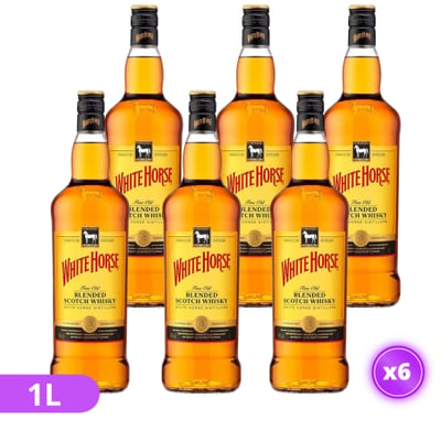 6x Whisky White Horse - 1L
