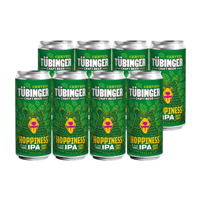 8x Cerveza Tubinger Hoppiness IPA 6° 470cc