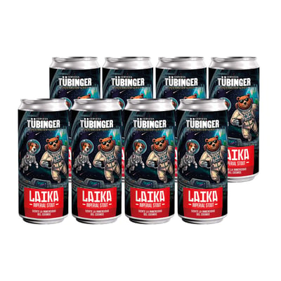 8x Cerveza Tubinger Laika Imperial Stout 10° 470cc