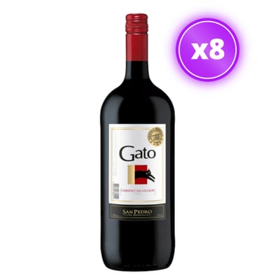 8x Vino Gato Botellón - Cabernet Sauvignon - 1.5L
