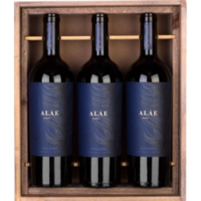 Alae Malbec en Caja de Madera - 3 Botellas Premium, Viña las Perdices Argentina (R)