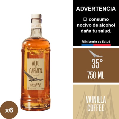 Alto Del Carmen Vainilla Coffee 35° 6 X 750 Ml
