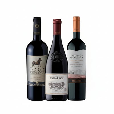 Arma tu Pack - 3x Vino Gran Reserva Tarapacá / Toro de Piedra / Castillo de Molina 750cc