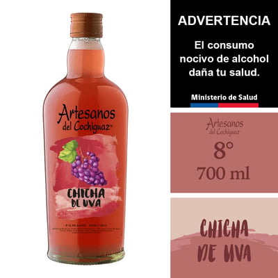 Artesanos Del Cochiguaz Chicha 8° 700 Ml.