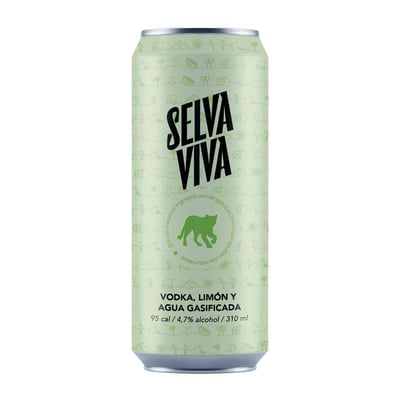Bebida Premium Selva Viva Vodka Limón 310cc