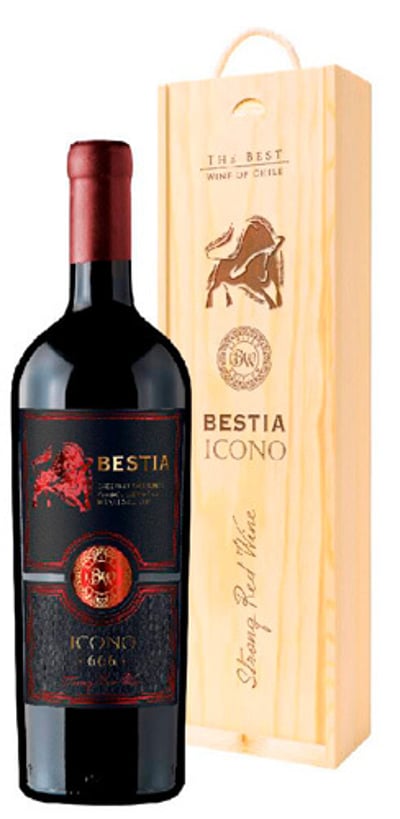 Bestia Icono 666 Ensamblaje Tinto 2019 En Caja De Madera