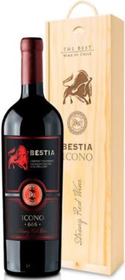 Bestia Icono 666 Ensamblaje Tinto 2022 En Caja De Madera