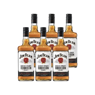 Bourbon Whiskey Jim Beam White Botella 750cc X6