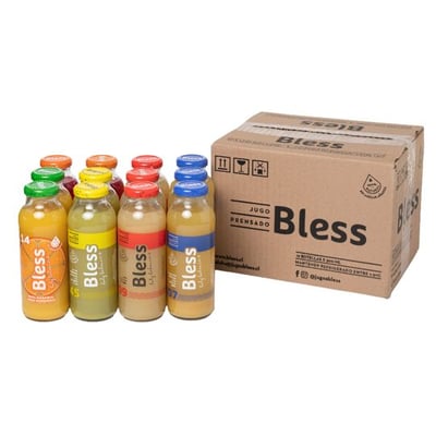 Caja 12x Jugos Bless Mix Sabores 300cc
