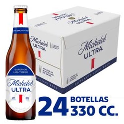Caja 24 un. Cerveza Michelob Ultra Botella 4.2° 330 cc