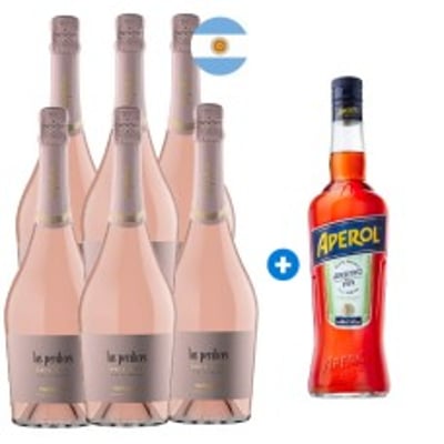 Caja 6 Espumante Las Perdices Brut Rosé (+ Aperol de Regalo) Semanal