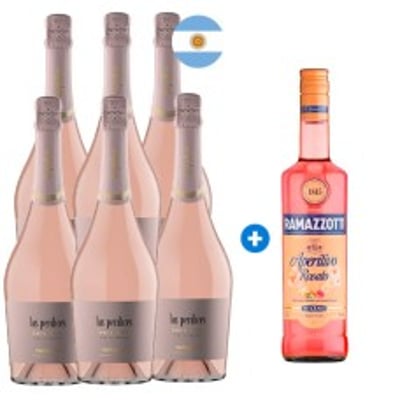 Caja 6 Espumante Las Perdices Brut Rosé (+ Ramazzoti de Regalo) Semanal