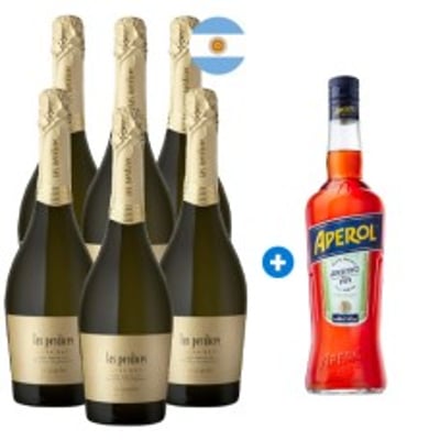 Caja 6 Espumante Las Perdices Extra Brut, Método Tradicional (+ Aperol de Regalo) Semanal